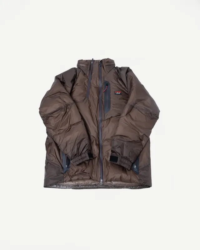 Aurora Light Down Stand Collar Jacket Mikami - Brown made by Nanga