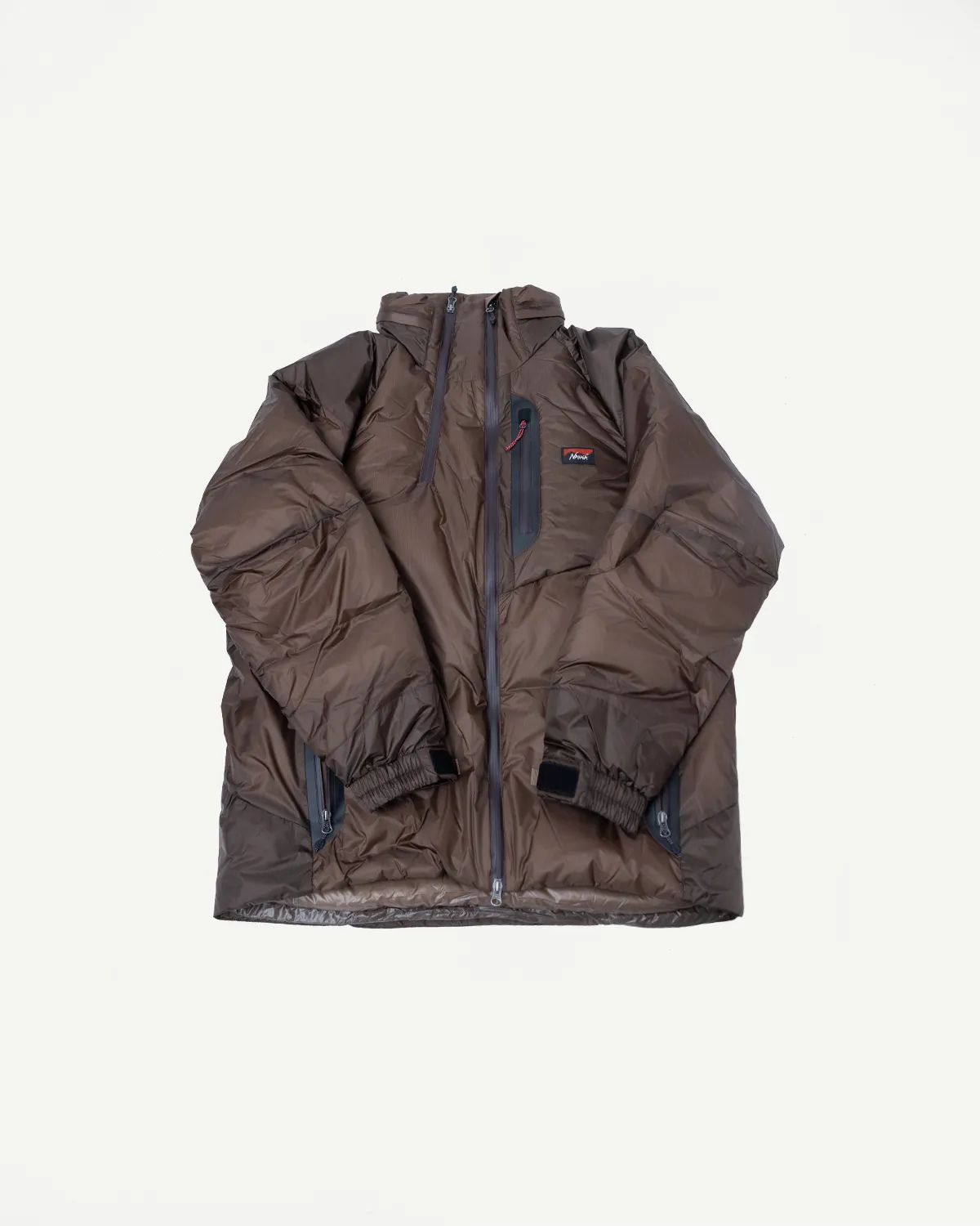 Aurora Light Down Stand Collar Jacket Mikami - Brown sold by Dant