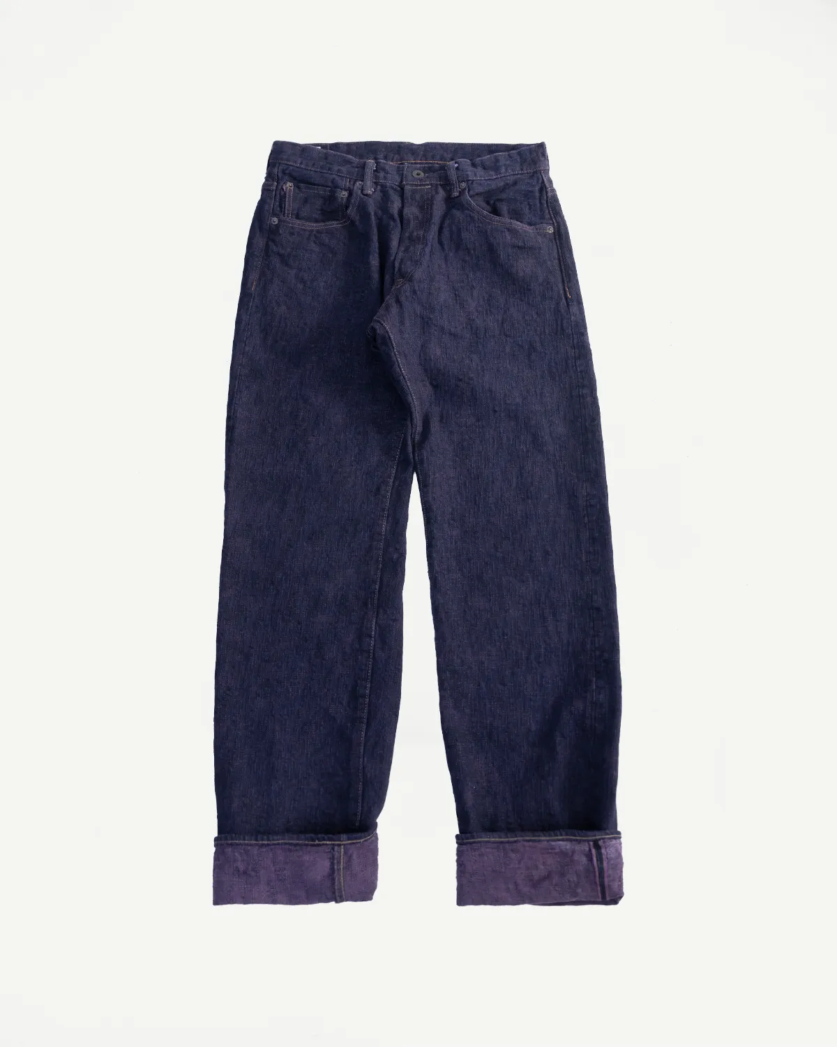 277BUM-MU - 17oz Bumpy Denim Murasaki - Just Right Straight sold by Dant