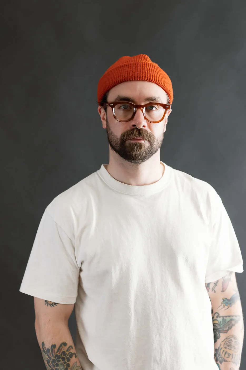 IHG-080-ORA - 100% Wool Ribbed Beanie - Orange sold by Dant product image thumbnail 3