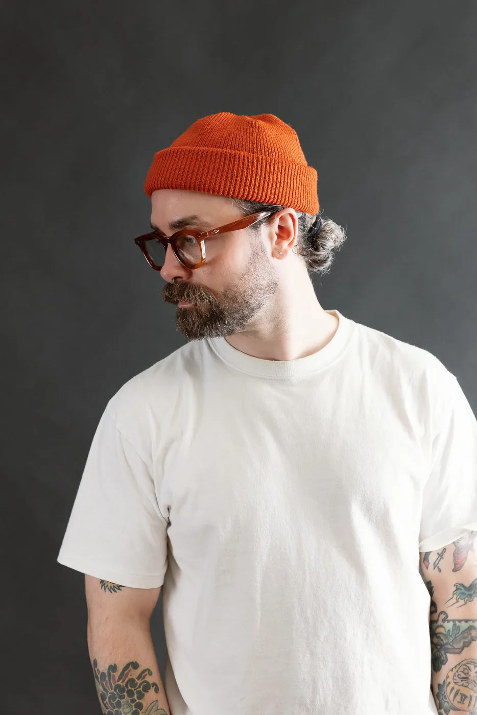 IHG-080-ORA - 100% Wool Ribbed Beanie - Orange sold by Dant product image thumbnail 4