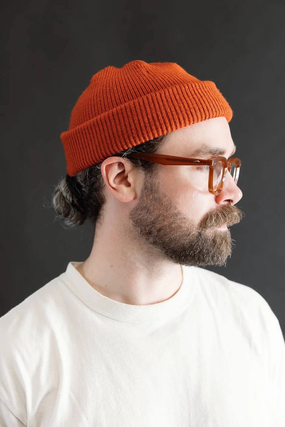 IHG-080-ORA - 100% Wool Ribbed Beanie - Orange sold by Dant product image thumbnail 5