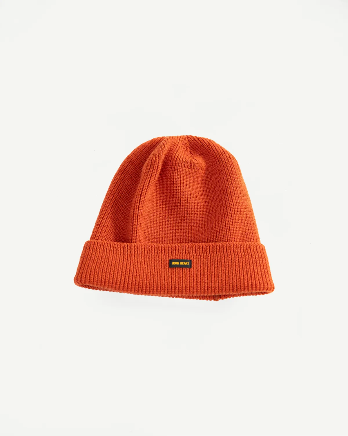 IHG-080-ORA - 100% Wool Ribbed Beanie - Orange sold by Dant