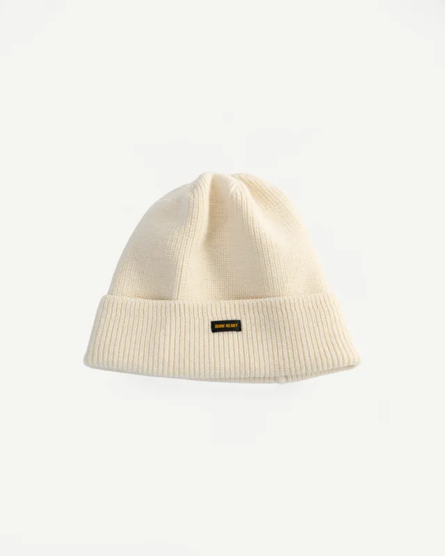IHG-080-WHT - 100% Wool Ribbed Beanie - White sold by Dant