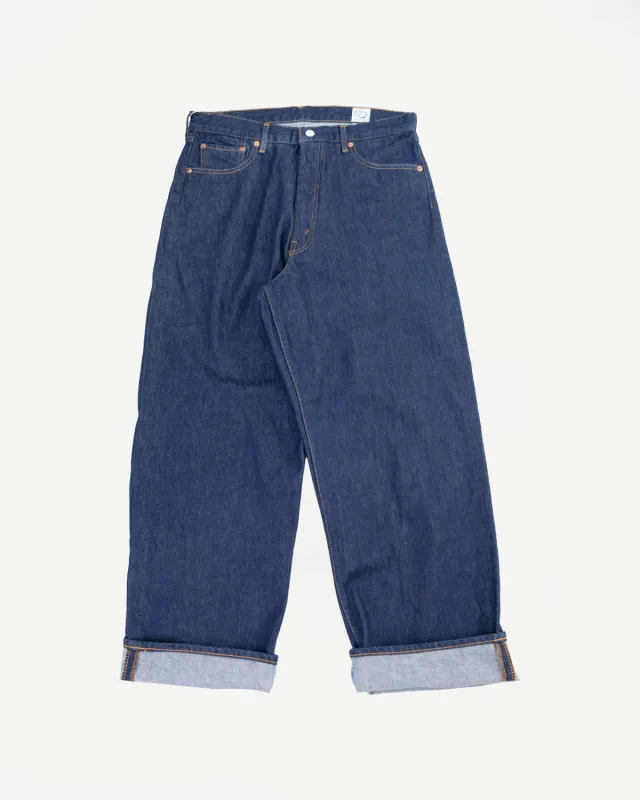 01-1100W-81 - 100 Super Dad's Fit Denim Jeans - One Wash made by orSlow