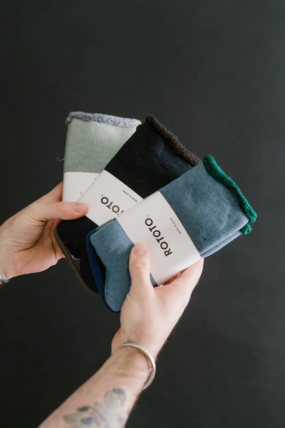 R1434 - Double Face Cozy Sleeping Socks "Extra Fine Merino" - Navy, Brown sold by Dant product image thumbnail 4