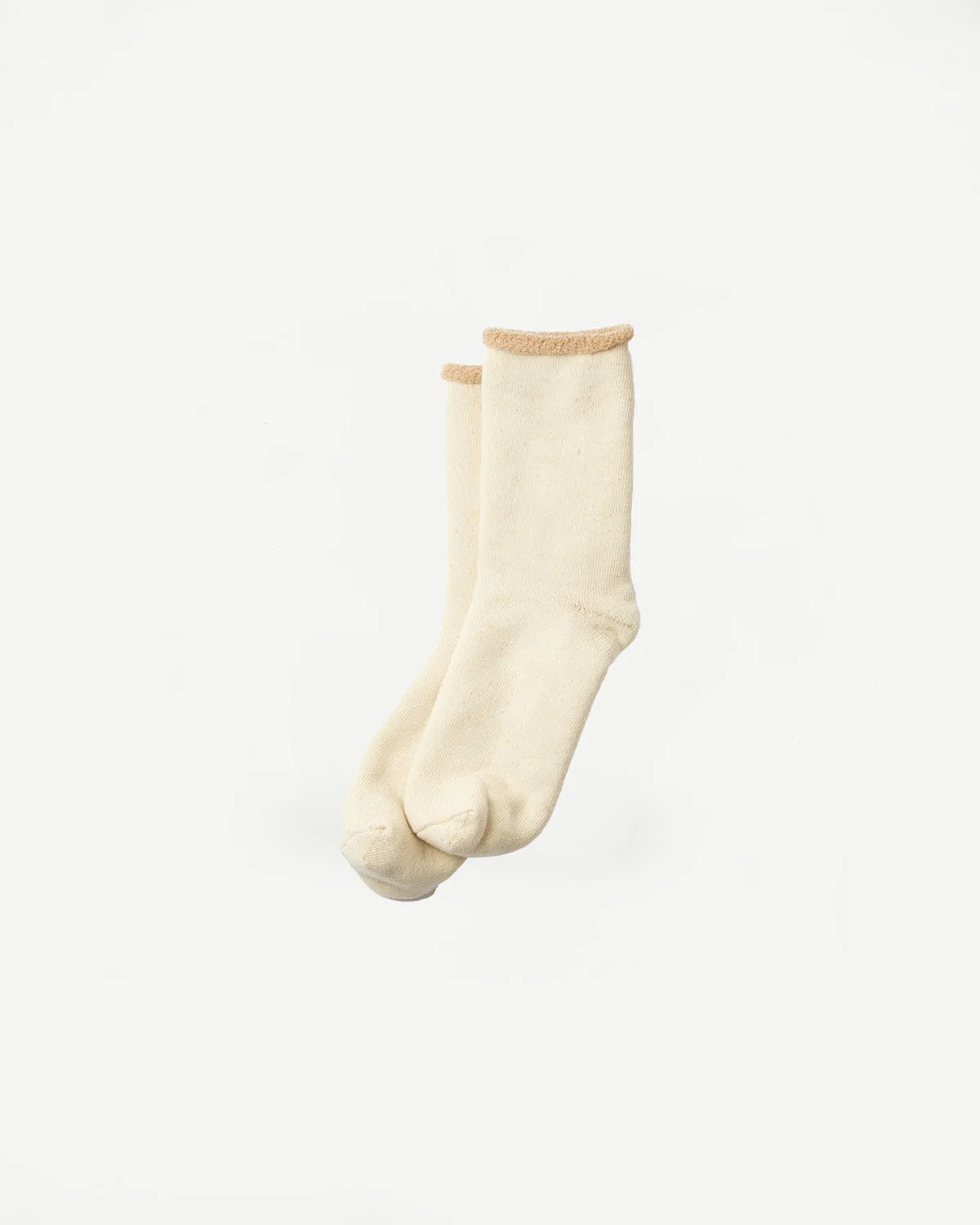 R1434 - Double Face Cozy Sleeping Socks "Extra Fine Merino" - Ivory, Beige sold by Dant