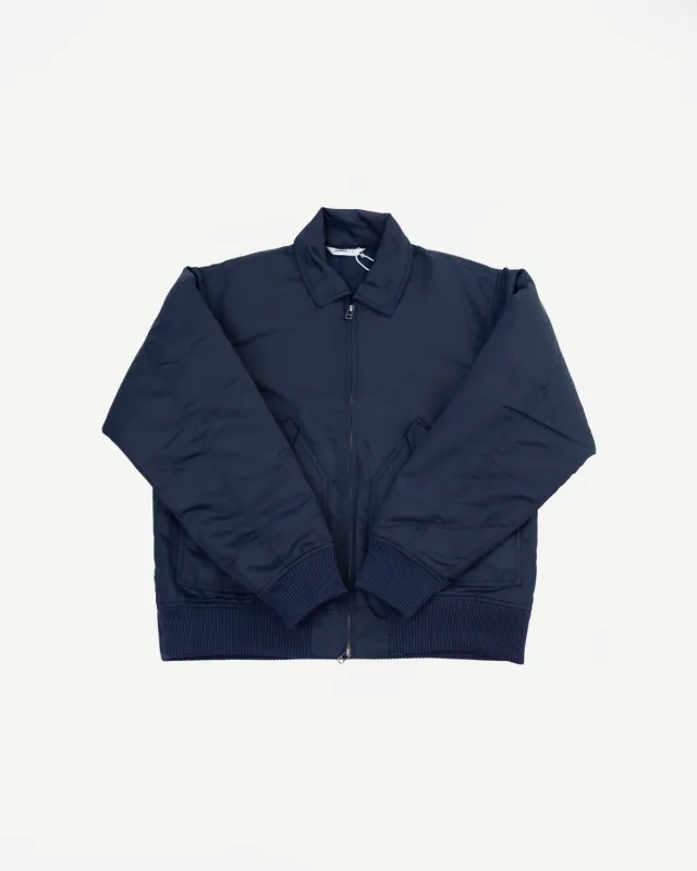 CWU Aviator Satin Flight Jacket - Blue made by 3sixteen