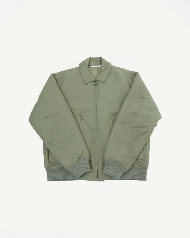 CWU Aviator Satin Flight Jacket - Sage made by 3sixteen