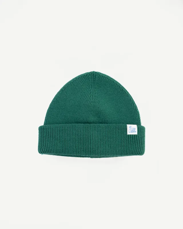 MWBN05.405 - Ribbed Structure Watch Cap Merino Wool - Moss Green made by Merz B. Schwanen