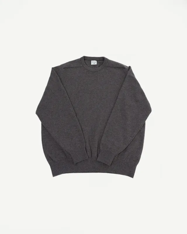 01-0050-53 - Simple Wool Crewneck Sweater - Brown made by orSlow