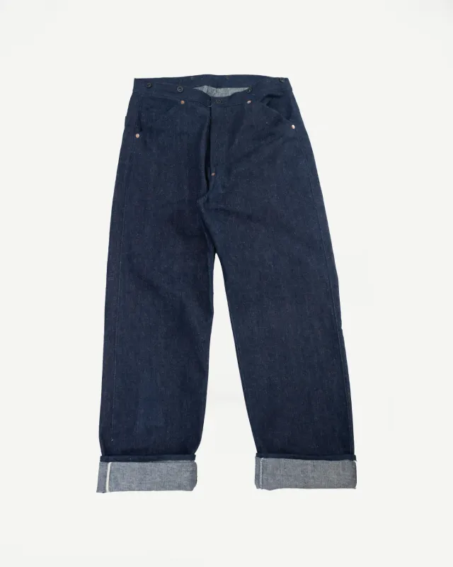 Lot 1333 - 1910~1915 No. 3 Selvedge Waist Overalls - Indigo made by WAREHOUSE & CO.
