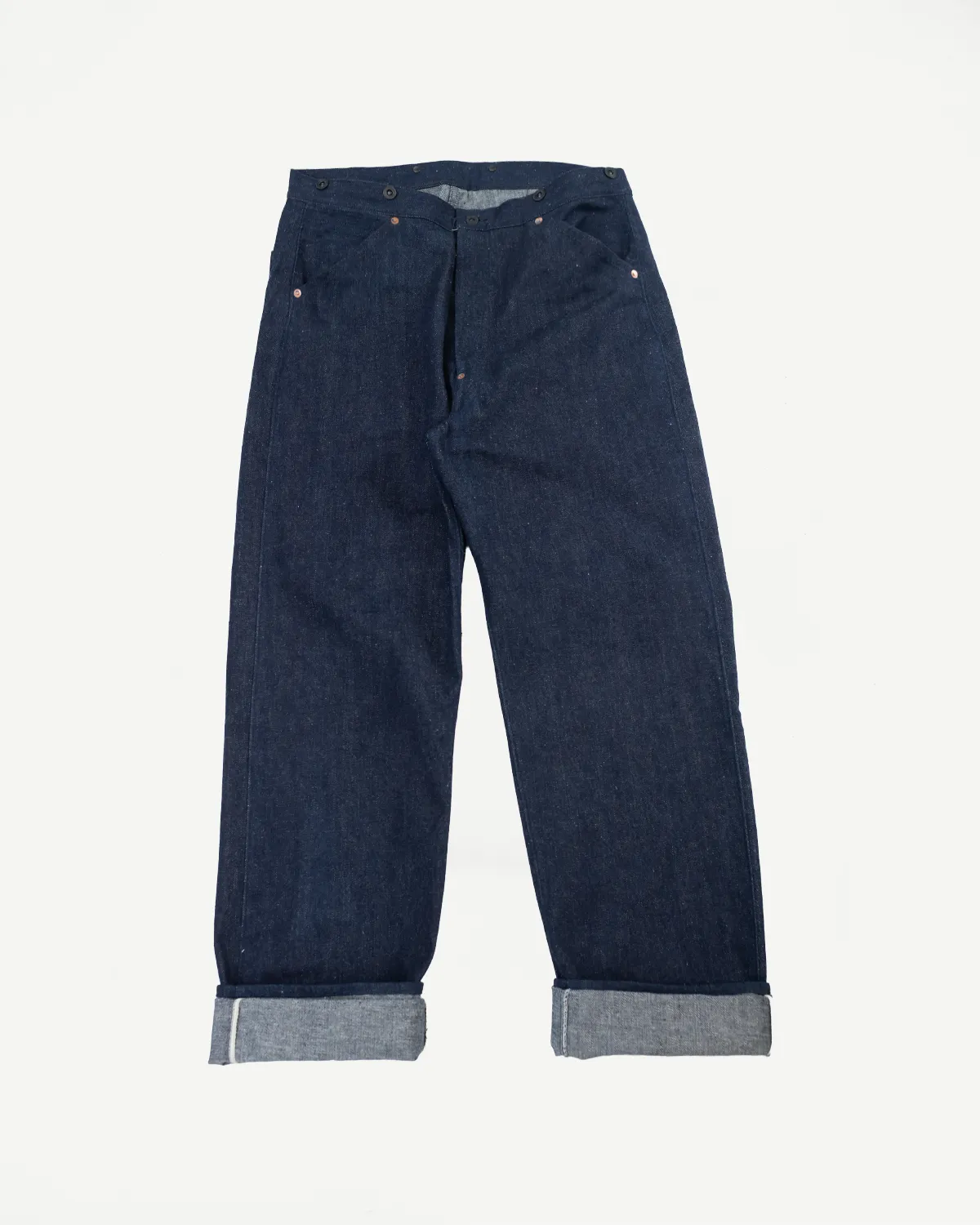 Lot 1333 - 1910~1915 No. 3 Selvedge Waist Overalls - Indigo sold by Dant