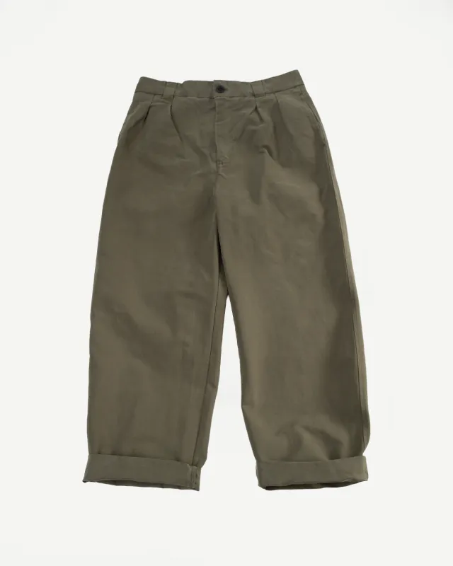M-C-003 - Officer Chino Nebraska Cotton - Fossil Green sold by Dant