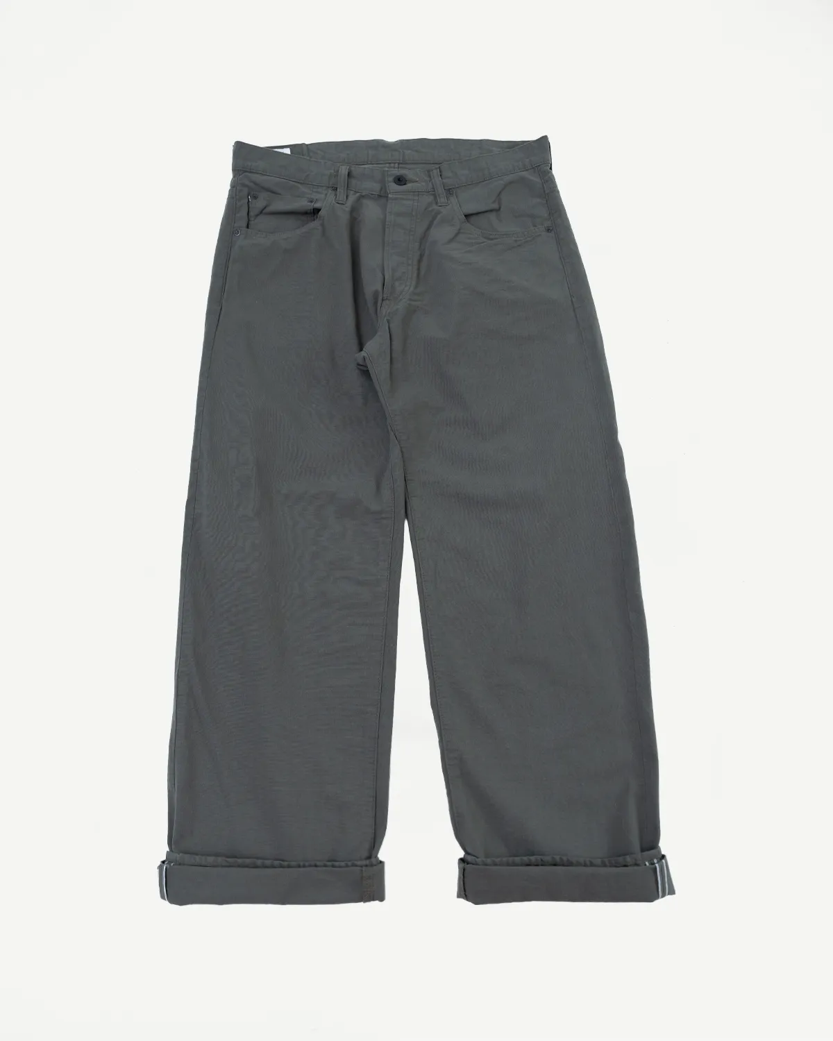 200-8GG - 8oz "Green Betacham" Selvedge Chambray Pants - Wide Straight sold by Dant