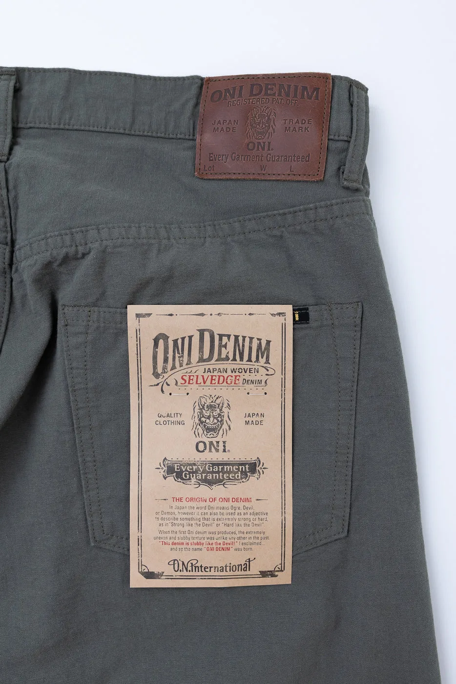 200-8GG - 8oz "Green Betacham" Selvedge Chambray Pants - Wide Straight sold by Dant product image thumbnail 2