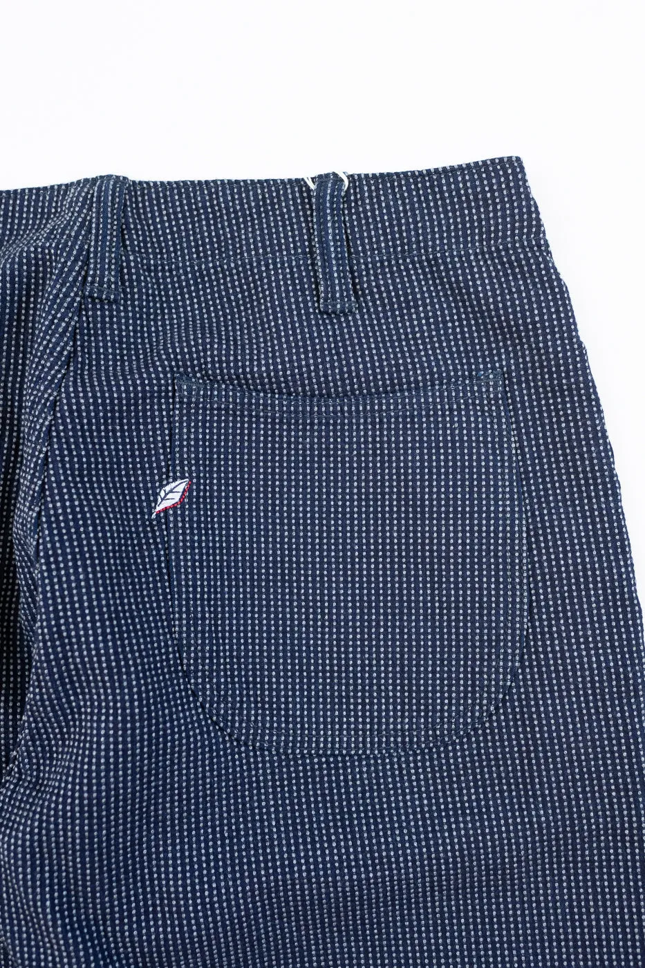 LP-1180-2 - Stitch Stripe Sashiko Comfortable Trousers - Indigo x Thin Stripe sold by Dant product image thumbnail 2