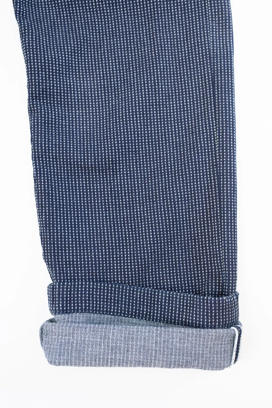 LP-1180-2 - Stitch Stripe Sashiko Comfortable Trousers - Indigo x Thin Stripe sold by Dant product image thumbnail 5