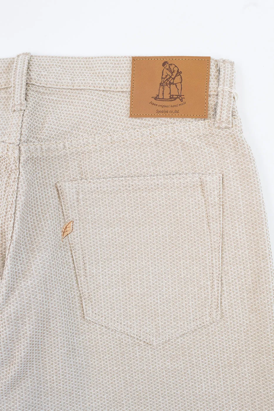 1178-IV - Sashiko Denim Regular Fit - Ivory x Beige sold by Dant product image thumbnail 2