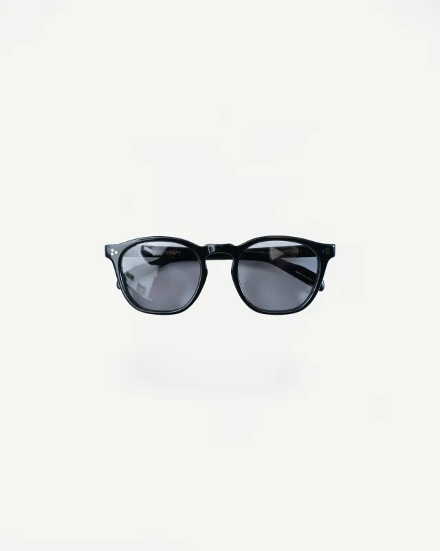 6022-3 - Old Parisien Sunglasses - Black x Black made by Full Count