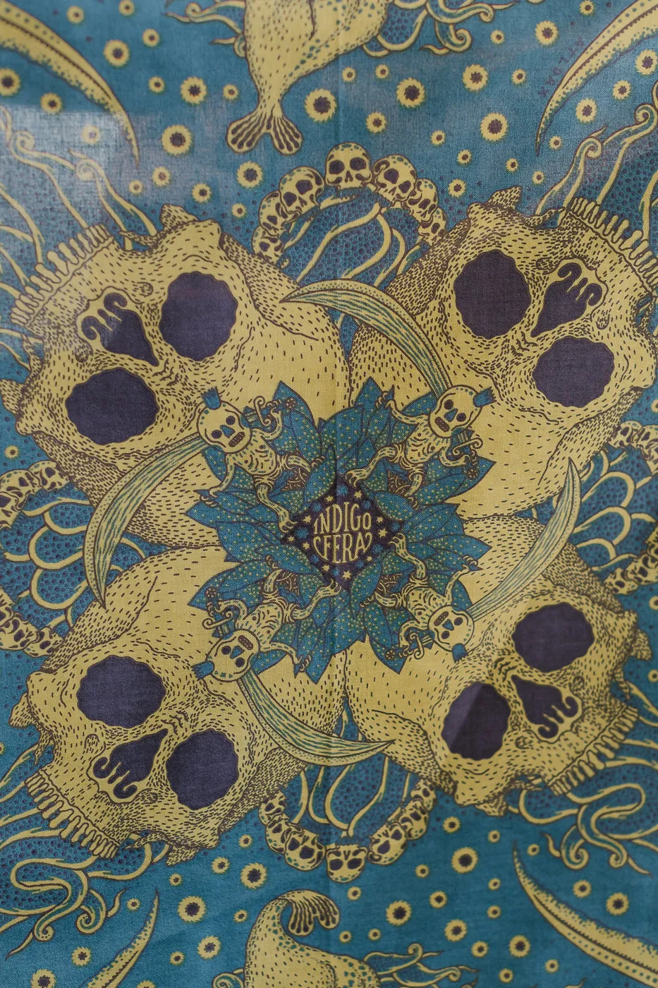 Skull Bandana - Blue, Yellow sold by Dant product image thumbnail 4