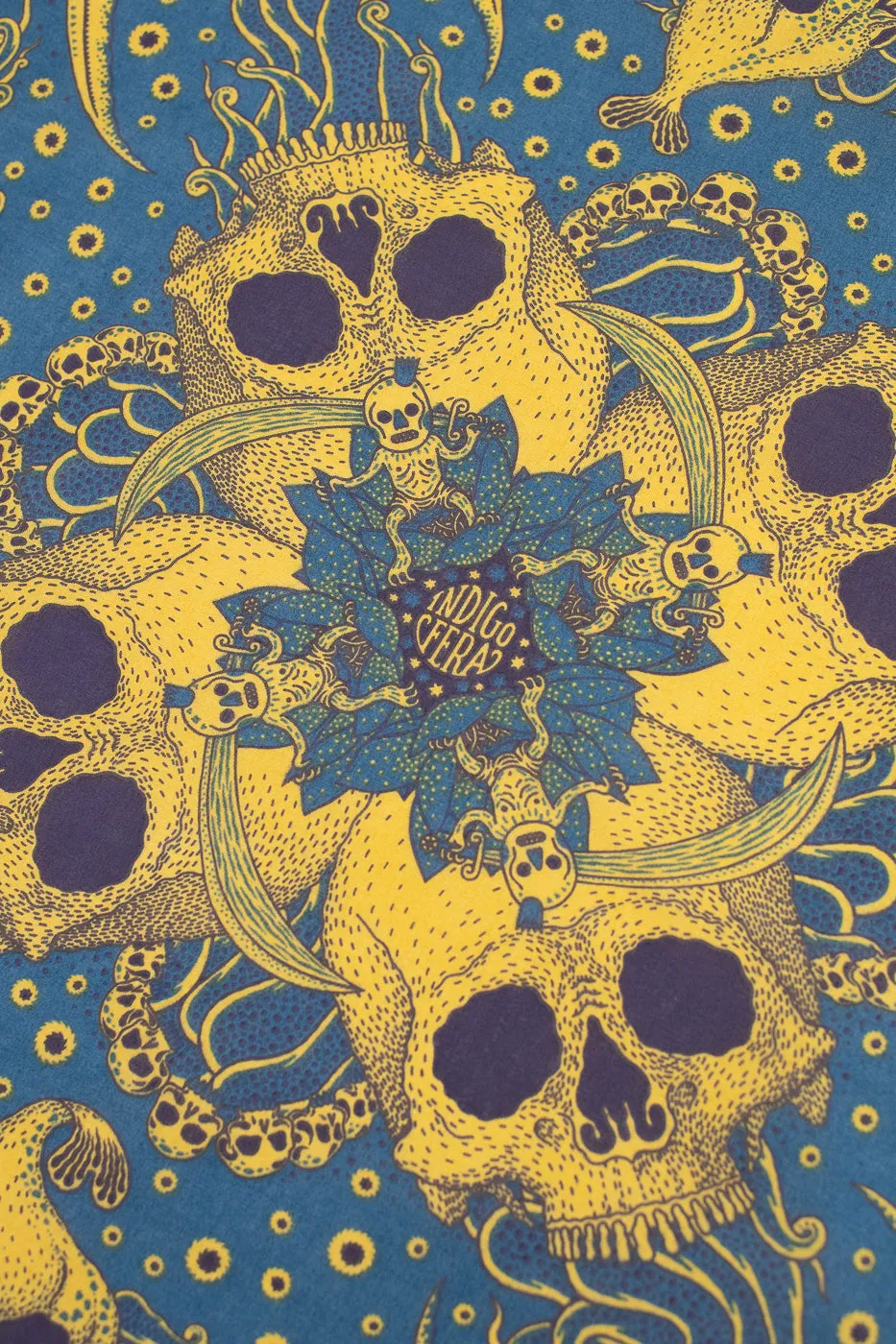 Skull Bandana - Blue, Yellow sold by Dant product image thumbnail 2