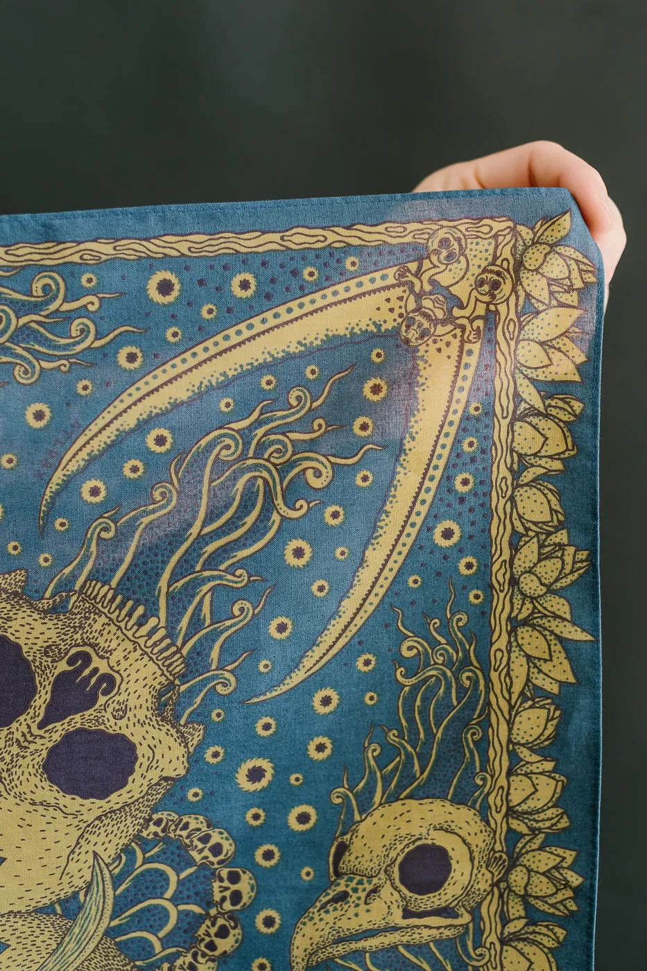 Skull Bandana - Blue, Yellow sold by Dant product image thumbnail 5