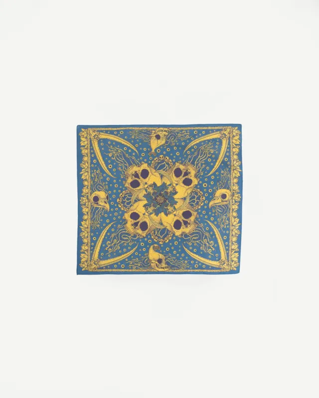 Skull Bandana - Blue, Yellow made by Indigofera