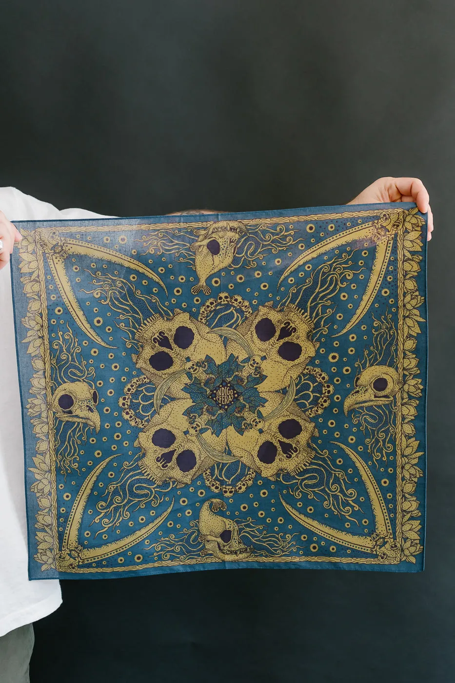 Skull Bandana - Blue, Yellow sold by Dant product image thumbnail 3