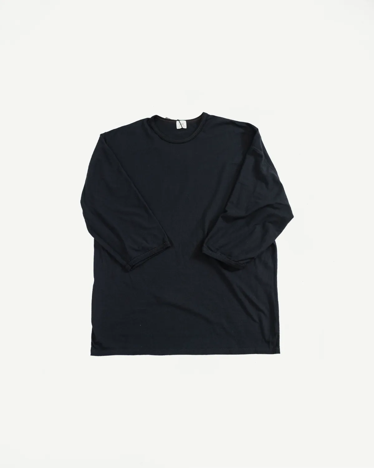 LRC1117 - Supima Cotton 3/4 Sleeve Crew - Royal Black sold by Dant