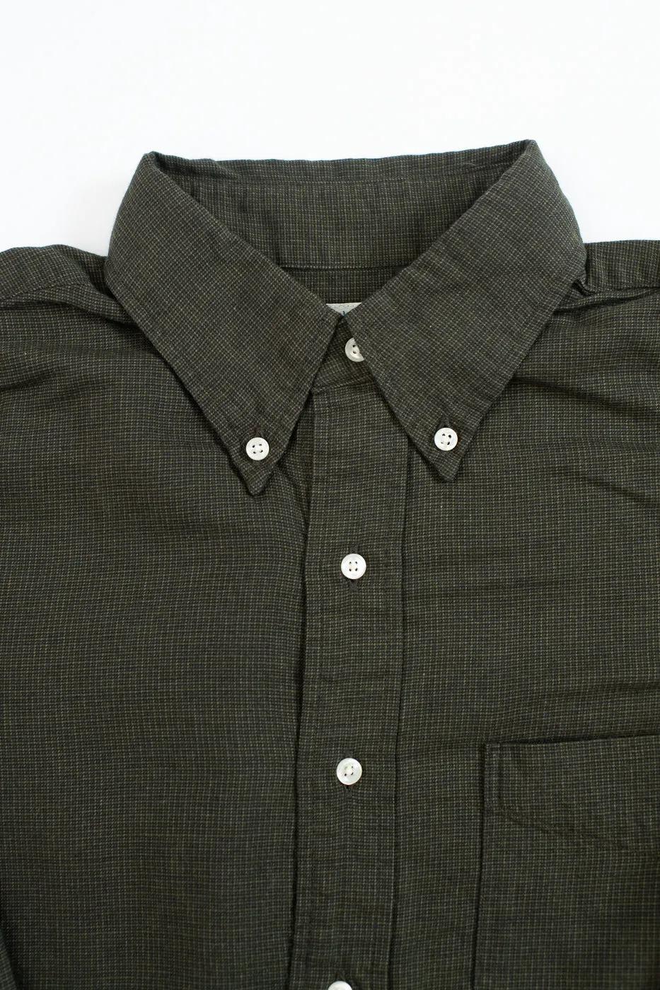 01-8112-52 - Standard Button Down Brushed Mini-Check Flannel - Coffee Brown sold by Dant product image thumbnail 2