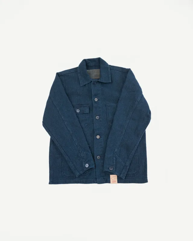 12.5oz - Indigo Sashiko - Chore Coat sold by Dant