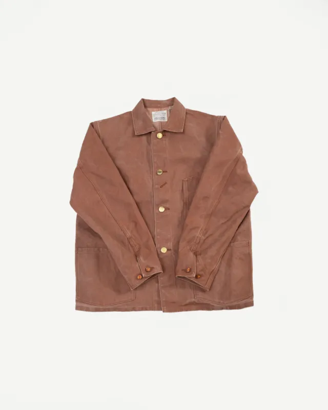 2015-12 - Early 1900s Persimmon Tannin Dye Heavy Duck Chore Jacket - Brown sold by Dant