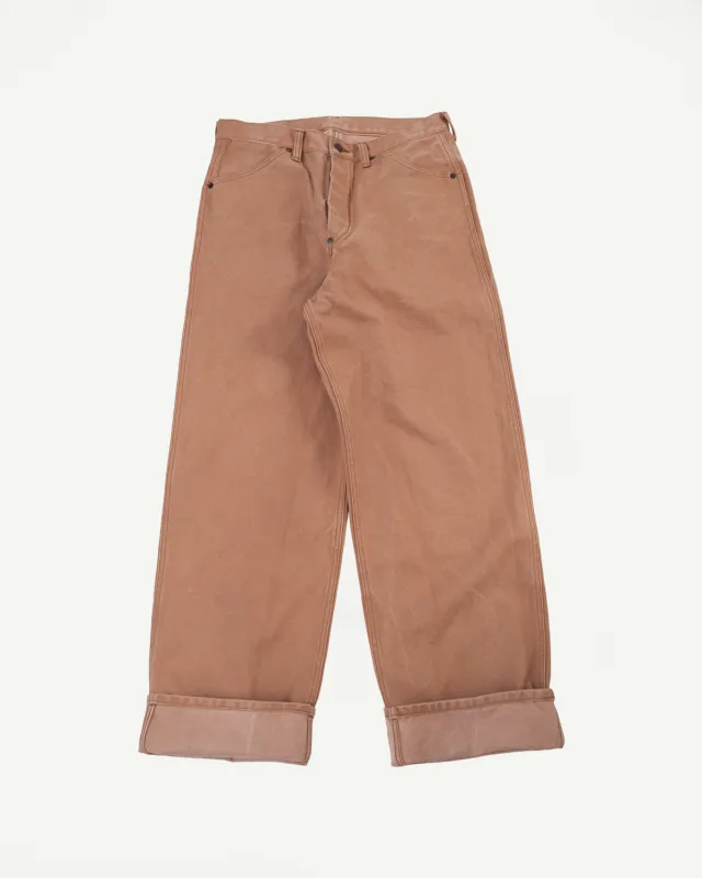 1129-6 - Persimmon Tannin Dye Heavy Duck Work Pants - Brown sold by Dant