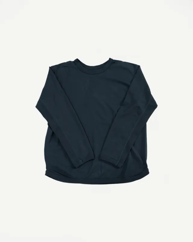 5222L - Flat Seam Heavyweight LS T-Shirt - Ink Black made by Full Count