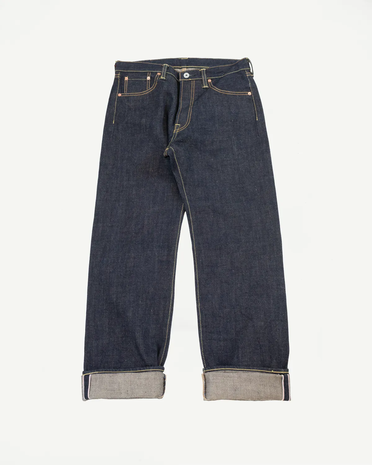 IH-634N - 17oz Selvedge Denim Straight Cut Jeans - Natural Indigo sold by Dant