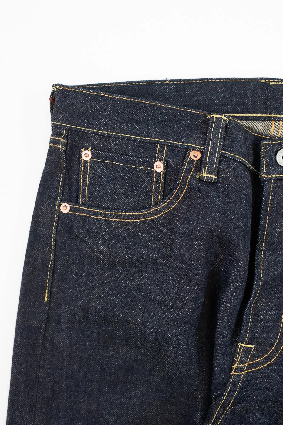 IH-634N - 17oz Selvedge Denim Straight Cut Jeans - Natural Indigo sold by Dant product image thumbnail 4