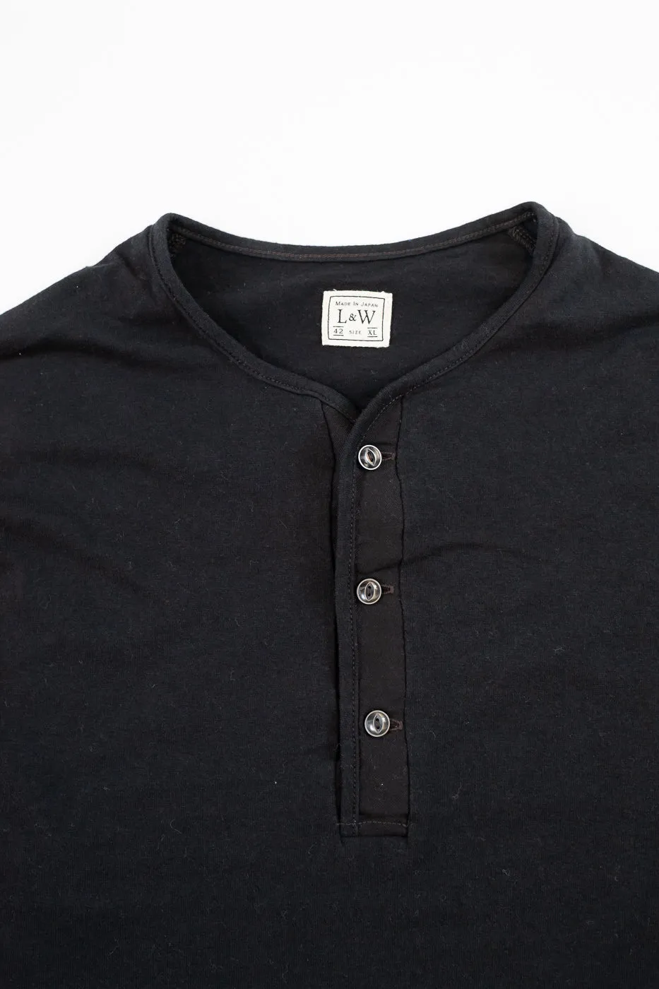 LRH1040 - Supima Cotton Henley - Royal Black sold by Dant product image thumbnail 2