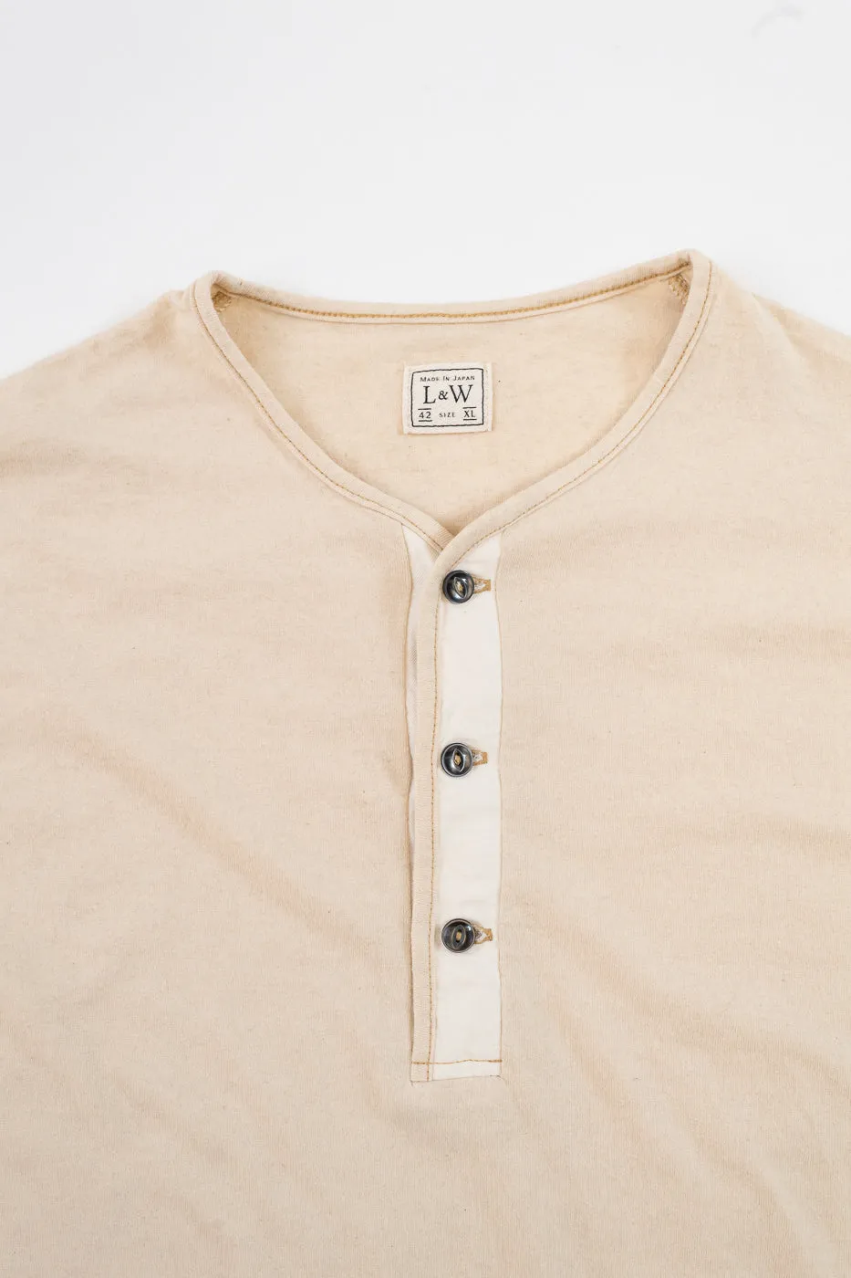 LRH1040 - Supima Cotton Henley - Old Ivory sold by Dant product image thumbnail 2