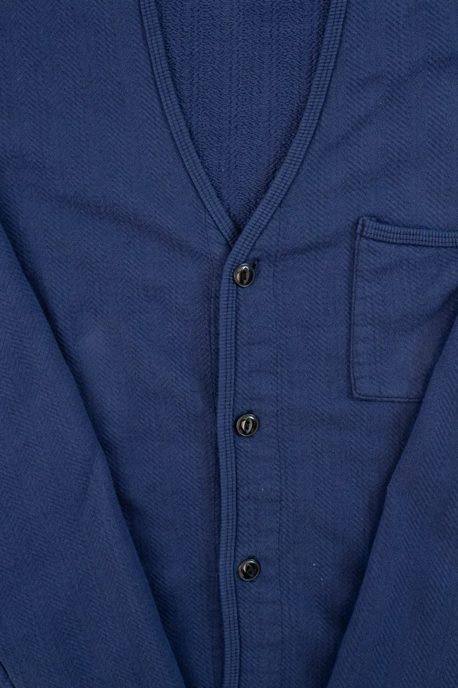 LRC1116 - Big Herringbone Pile Knit 50s Cardigan - French Navy sold by Dant product image thumbnail 3