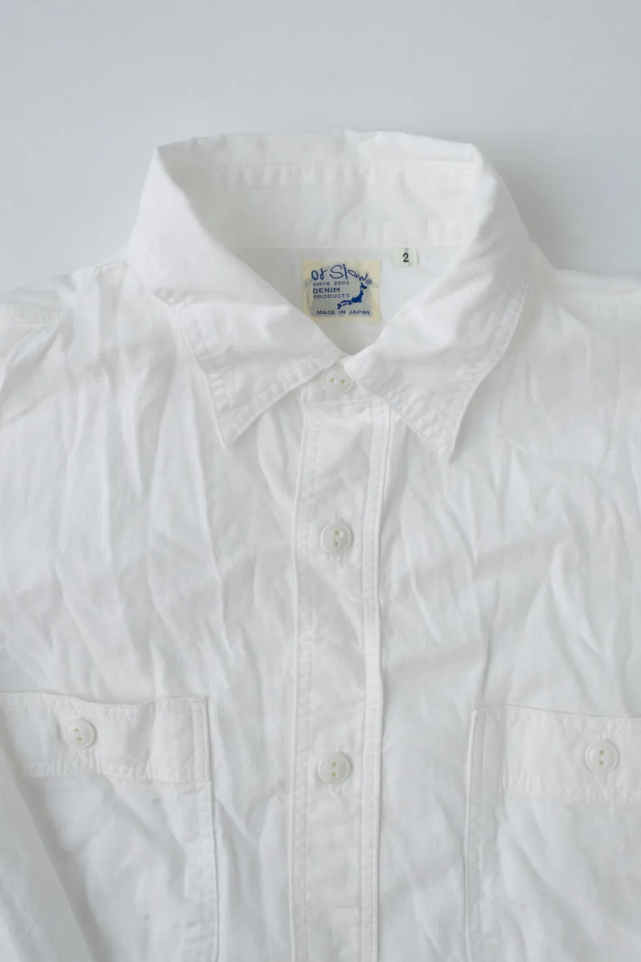 01-8070-69 - Lightweight Chambray Slim Fit Work Shirt - White sold by Dant product image thumbnail 2