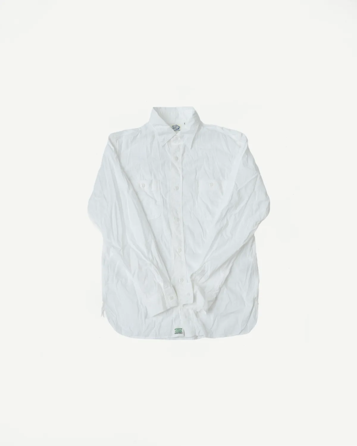 01-8070-69 - Lightweight Chambray Slim Fit Work Shirt - White sold by Dant