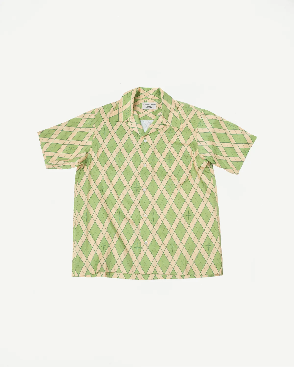 SSA25-01 - "Narahira" Snake Pattern Shirt - Green sold by Dant