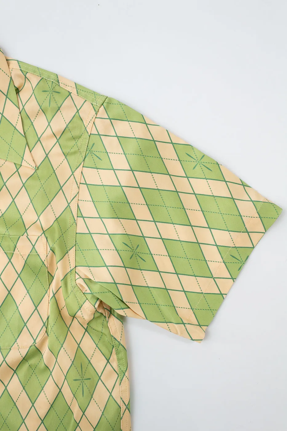SSA25-01 - "Narahira" Snake Pattern Shirt - Green sold by Dant product image thumbnail 3