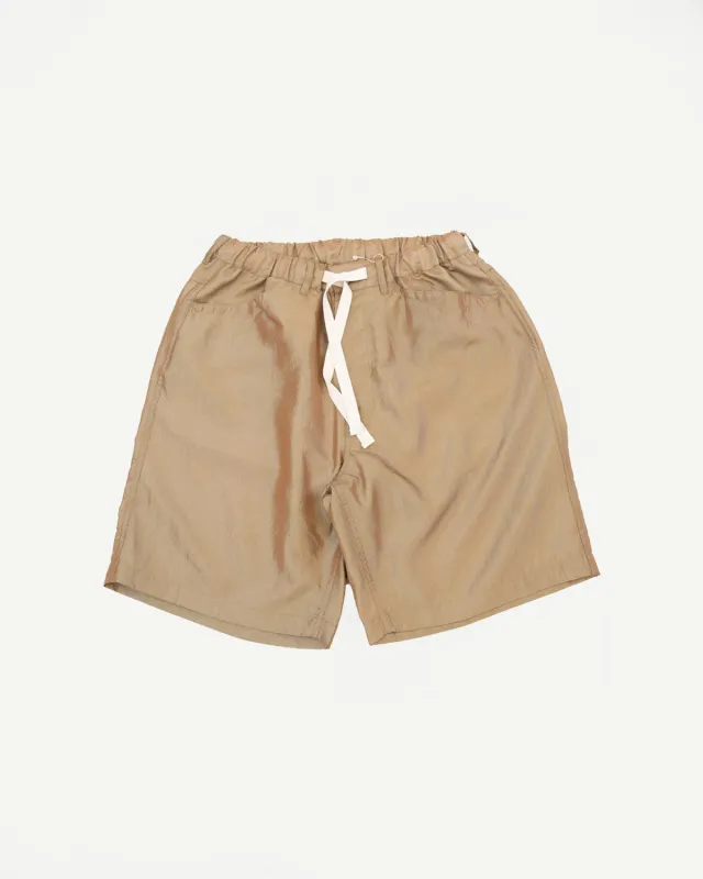 3319S-MTK - E-Z Chinois De-Luxe Shorts Metallic Taffeta - Khaki made by Post O'Alls