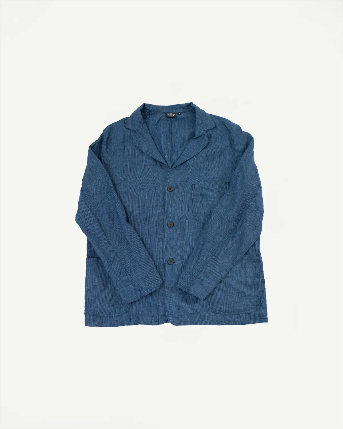 01-6153-101 - Light Simple Work Jacket - Indigo Check sold by Dant