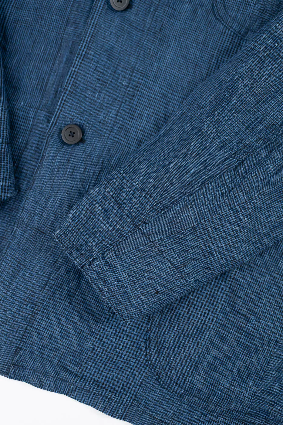01-6153-101 - Light Simple Work Jacket - Indigo Check sold by Dant product image thumbnail 4