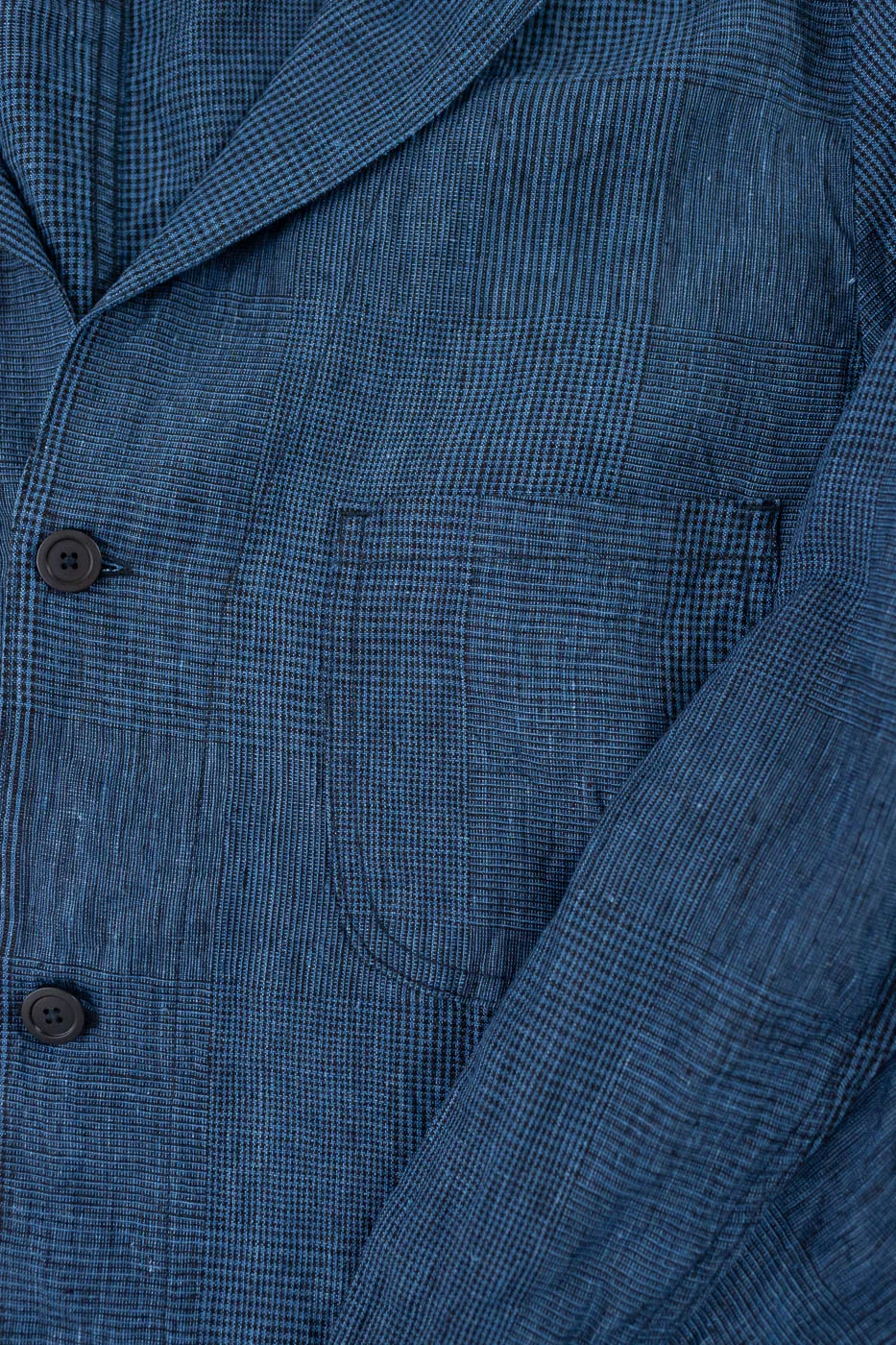 01-6153-101 - Light Simple Work Jacket - Indigo Check sold by Dant product image thumbnail 3