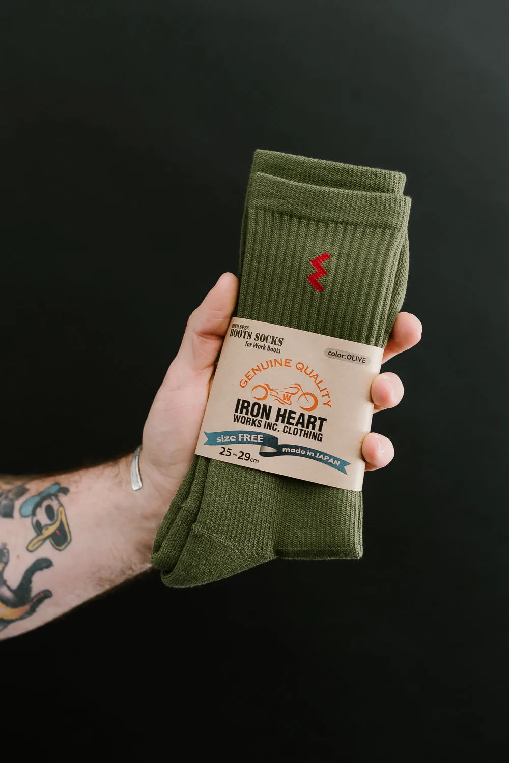 IHG-030-OLV - Iron Heart Work Boot Sock - Olive Green sold by Dant product image thumbnail 3