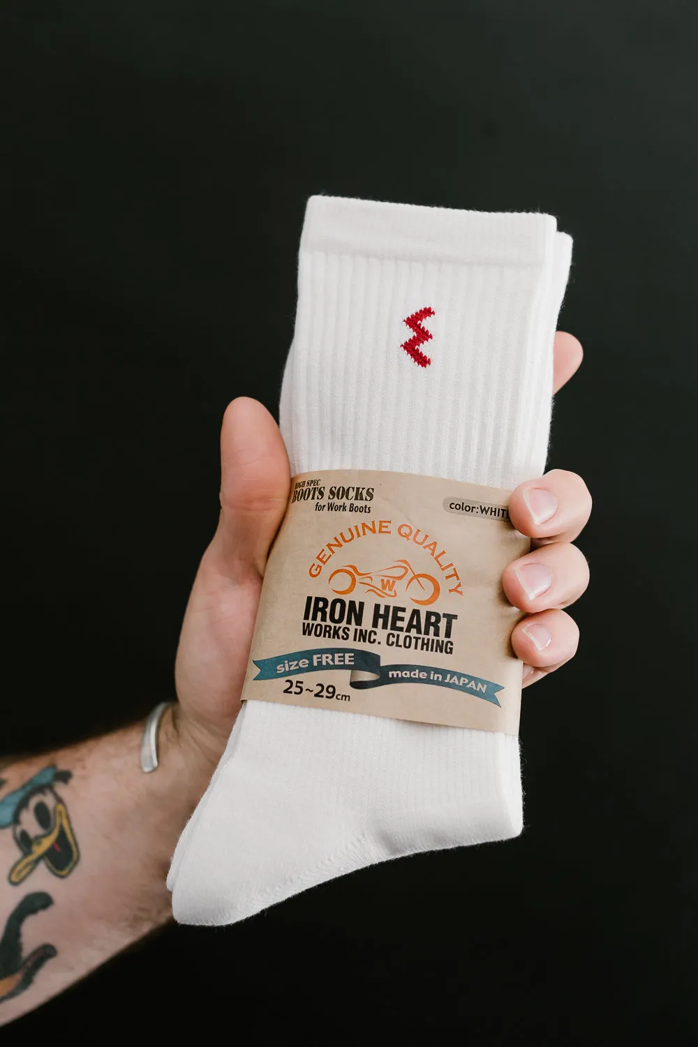 IHG-030-WHT - Iron Heart Work Boot Sock - White sold by Dant product image thumbnail 4